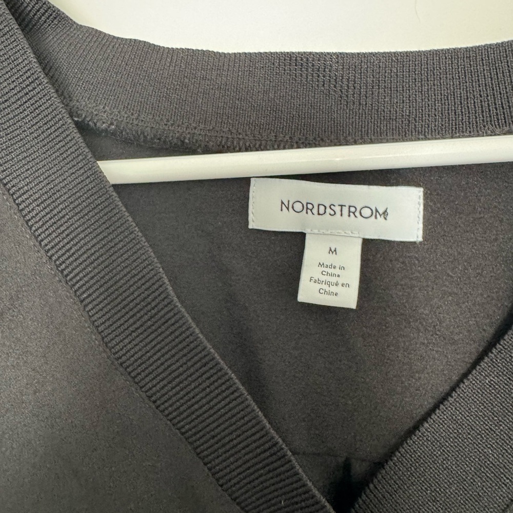 Nordstrom Black V-Neck Blouse - Picture 4 of 5